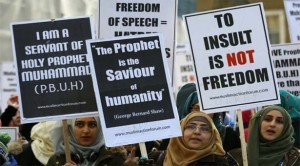 British Muslim Protesting at Downing Street