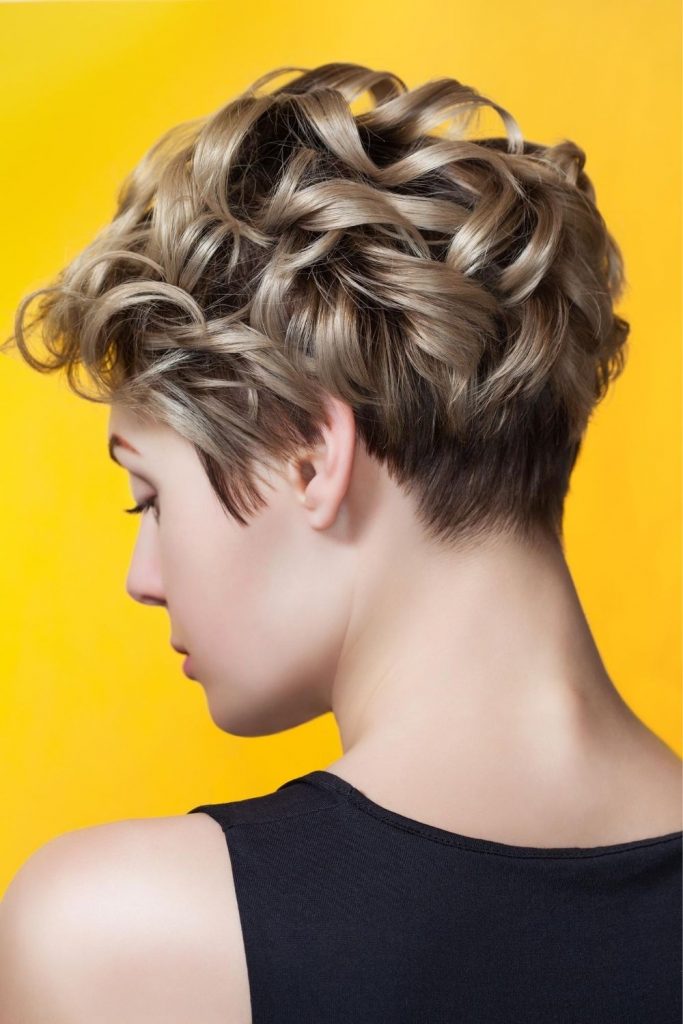 Curly hairs- Short hair style for girls