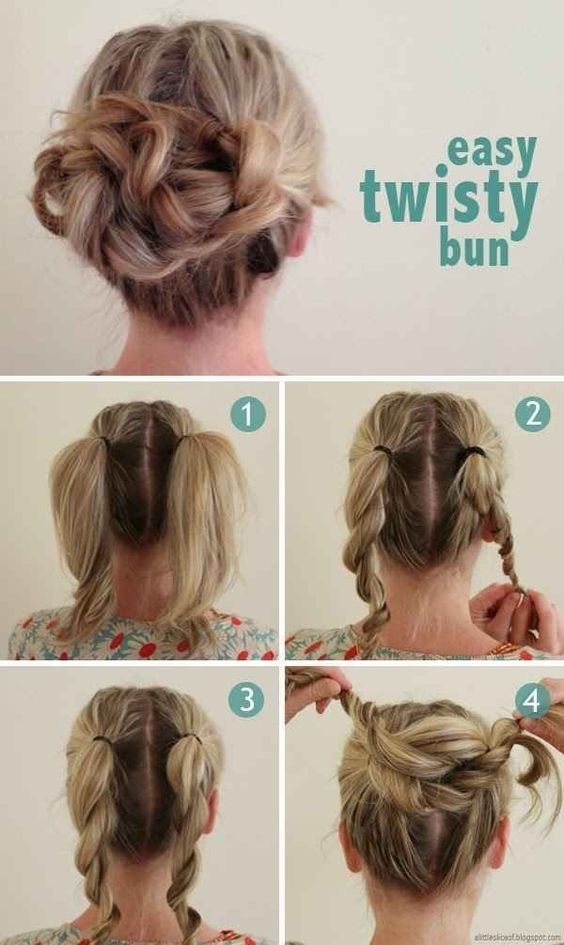 Easy twisted bun