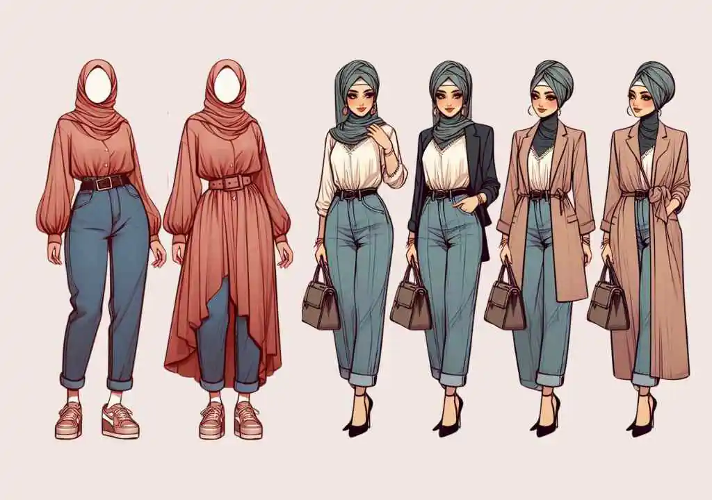 Apple Shaped women in Hijab