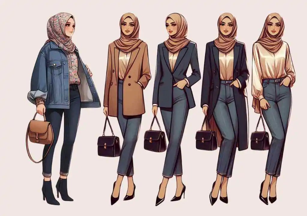 Hijab and Jeans for Different Body Types - Pear Shape